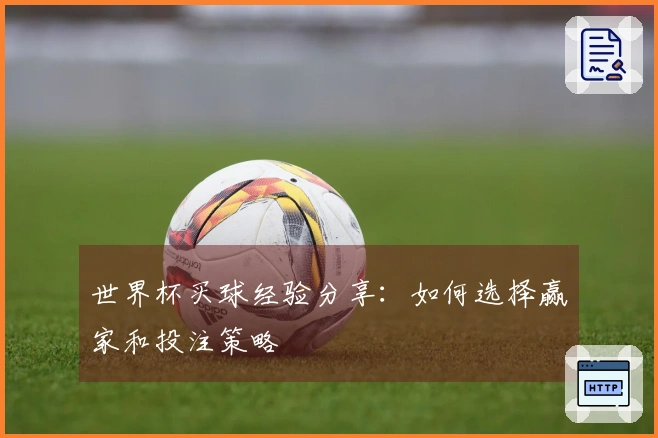 世界杯买球经验分享：如何选择赢家和投注策略